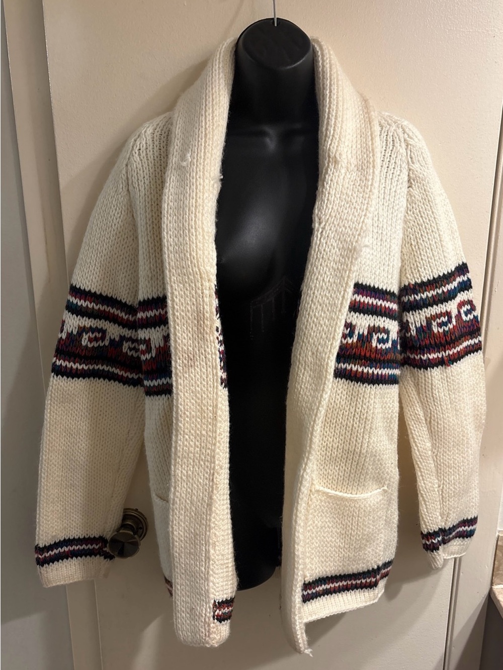 Unbranded Open Cardigan Sweater Heavy Knit (has Spots Or Stains)